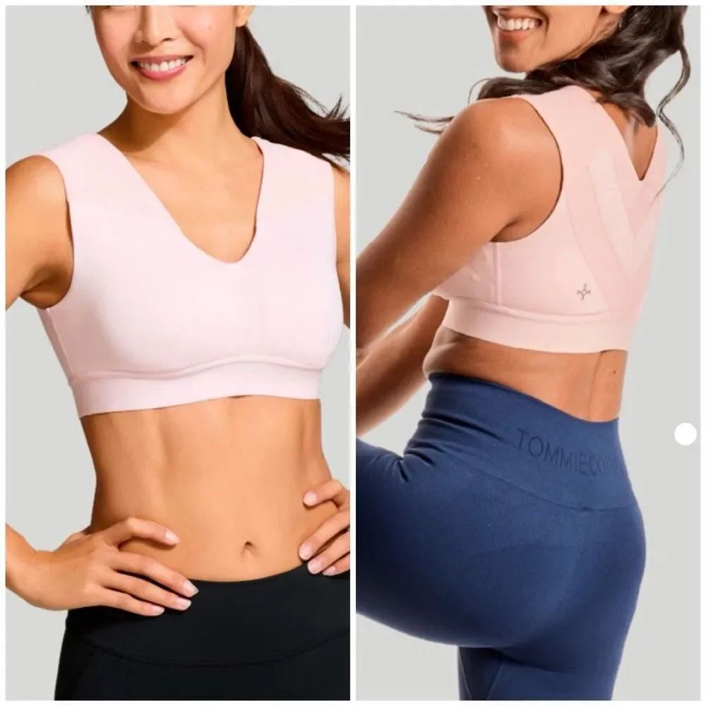 Tommie Copper 2XL Athletic Sports Bra Plus Size Full Coverage Blush